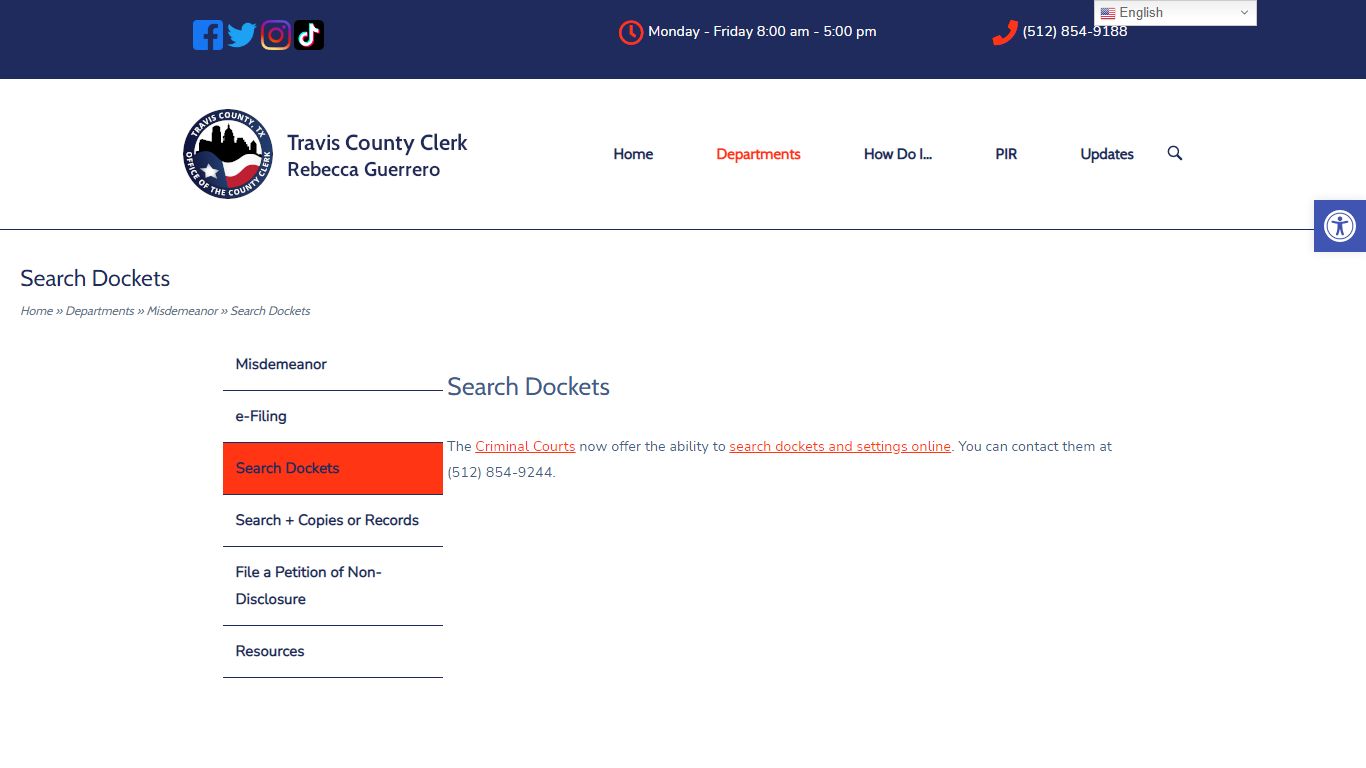 Search Dockets - Travis County Clerk